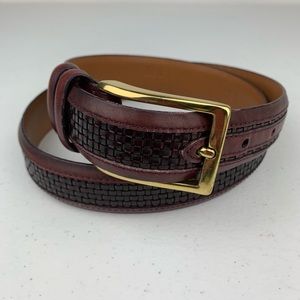 Allen Edmonds Belt Chili Brown Weave